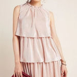 Anthropologie  NWT Ro & De Estelle Blush Pink Tiered Tunic Dress Size Small Photo 0