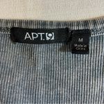 Apt. 9  Gray Ribbed Top with Turquoise and Rhinestone Butterfly Whimsigoth Photo 5