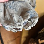 Anthropologie  House of Harlow 1960 Gray and Blue Floral Smocked Blouse Size XS Photo 7