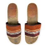 People Movers | Women's Size 9 | VINTAGE Wooden Espadrille Wedge Slide Sandals Tan Photo 3