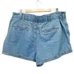 Anthropologie Pilcro Denim Shorts Size XL Light Wash Relaxed Fit Elastic Waist Normcore Casual Photo 0