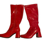 Dream Paris DREAM PAIRS Women’s‎ Square Tor Chunky Knee High Red Boots Side Zip Size 9 Photo 0