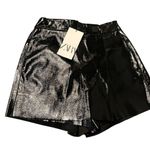 ZARA  Vinyl Effect Skort size Xs new Photo 3