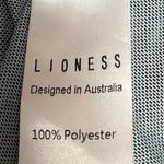 LIONESS Mesh Blue Crew Neck Long Sleeve Tie Dye Marble Print Blouse Top Size M Photo 3