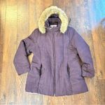 Liz Claiborne WOMAN, double zipper coat, detachable faux fur hood, plus size 1X Photo 6