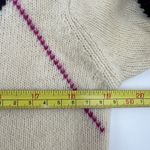 Liz Sport Vintage  Wool Sweater Ivory Argyle Turtleneck Photo 3