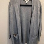 Terra & Sky grey open front cardigan with pockets size 1x Photo 0