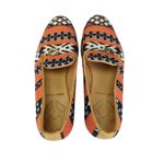 Cobra Society Najet Tapestry Loafers 6 Kilim Wool Embroidered Slip On Flats Shoe Orange Photo 8