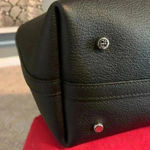 Carolina Herrera  RED LEATHER SHOPPER TOTE HANDBAG Photo 7