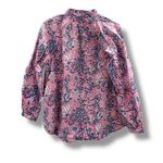 Alix of Bohemia Kiki Jaipur Blouse Button Front Long Sleeve Top in Pink Blue Pink Size XL Photo 5