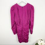 ZARA Fuchsia Satin Effects Print Dress pink Black Dot Cocktail XS NWT Photo 7