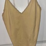 Forever 21 NWOT Light Yellow Lace Trim BodySuit Photo 2