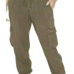 Cloth & Stone Anthropology Tencel Olive Cargo Joggers Pants Drawstring Small Photo 0