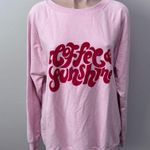 Wildfox Coffee and Sunshine Sweatshirt Pink Red Cozy Small Photo 0