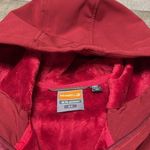 Merrell  Aeroblock Red Microfiber Mid Season Jacket Fleece Lined Hooded Small EUC Photo 2