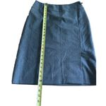 Prada Made In Italy Wool Skirt Front Slit Side Zip Gray Career Size 44 Waist 30 Photo 5