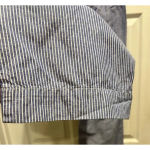 Talbots Blue Striped Linen Blend the Easy Drawstring Pant Women’s Size 6 Photo 6