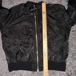 Free People  Bomber Jacket Full Zip Pockets Lightweight Black Large see‎ photos Photo 5