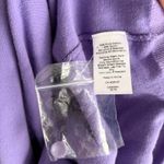 Talbots Woman 3X Pima Cotton Crisp Purple Cardigan Sweater Plus Size Stretch Photo 6