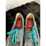 Twisted X  grey/teal lace up moccasins women’s shoe size 9 Photo 1