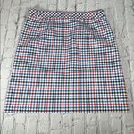 Talbots  Gingham Plaid A-Line Skirt size 10 NEW Red Navy Blue Black White Photo 3