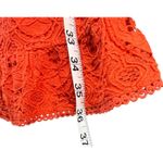 Betsey Johnson  Mini Dress Womens L Orange Crochet Lace Ruffle Hem Boho Flirty Photo 8