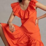 Anthropologie Whit Flouncy Ruffled Midi Dress Photo 2