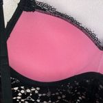 PINK - Victoria's Secret PINK by Victoria’s Secret Eyelet Lace Underwire Bralette Black XS Photo 5