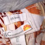C&C California  Orange Women's linen Shorts size large Photo 3