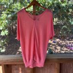 Talbots Peachy Pink 100% LInen Short Sleeve Sweater Size XL Photo 1