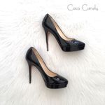 Jimmy Choo 🔃 Cosmic Black Patent Leather Heels Photo 9