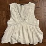 ZARA Cream Lace Detail Sleeveless Blouse Photo 0