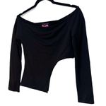 Edikted Asymmetric Off Shoulder Top - Black Size L Photo 5