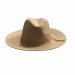 Phenix Womens Wool Rancher Fedora Tan Wide Brim Leather Band Western Boho Hat OS Brown Photo 2