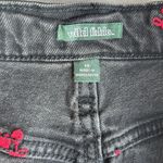 Wild Fable Black Jean Shorts with Red Embroidery Photo 1