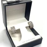 NEW Olivia & Jackson Fine Silver Plated Gold Tone Crystal Earrings Photo 0