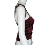 Abercrombie & Fitch Shirt Womens Small Brown Black Polka Dot Crop Top Festival Photo 1