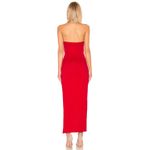 superdown  Revolve Ryleigh Red Bustier Strapless Maxi Stretch Bodycon Knit Maxi S Photo 3
