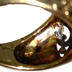 Large Fashion Costume Jewelry Ring Gold Tone Size 8 Photo 12