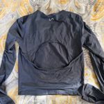 TLF Athletic Graphite Grey cropped long sleeve with open back size medium Gray Photo 3