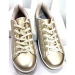 Women's Uubaris Gold Sparkled Tennis Shoes Size 8 Photo 5