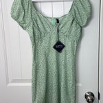 Zaful NEW  women’s light green floral puff sleeve mini summer dress spring small‎ Photo 0