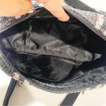 Vera Bradley  Black Plaid Tweed Velvet Chains Luxe Collection Tote Purse Handbag Photo 3