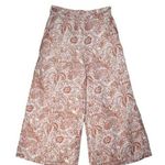 Rachel Zoe Women's  Floral Wide Leg 100% Linen Pants Elastic Waist Size Small EUC Photo 0