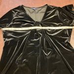 Lands' End  Womens 18 V-Neck Long Sleeve Black Velvet Shift‎ Dress Classic Photo 9