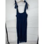 Cider Velour Witchy Celestial Midi Dress Women 0XL Blue Tie Shoulder Whimsigoth Photo 1