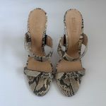 Schutz  Veridiana snakeskin print Transparent Column Heel Sandal Size 9.5 Photo 3