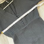 ZARA  Voluminous Cotton Gauze V Neck Puff Sleeve Mini Dress Black (Medium) party Photo 3