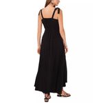 1. State  Cover-Up Maxi Dress Tie Shoulder Smocked Black L Photo 1