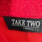 Take Two‎ Vtg Wool Felt Patchwork Winter Christmas Jacket Colorblock Large Red Photo 12